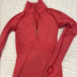 lululemon athletica Red Long Sleeve Top